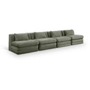  Manufacturer Color_Green -- Stellar 152" Green Chenille Fabric Upholstered 4 pc Modular Sofa IMAGE 1