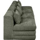  Manufacturer Color_Green -- Stellar 152" Green Chenille Fabric Upholstered 4 pc Modular Sofa IMAGE 4