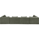  Manufacturer Color_Green -- Stellar 152" Green Chenille Fabric Upholstered 4 pc Modular Sofa IMAGE 3