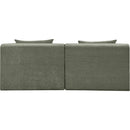  Manufacturer Color_Green -- Stellar 76" Green Chenille Fabric Upholstered 2 pc Modular Loveseat IMAGE 3