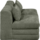  Manufacturer Color_Green -- Stellar 76" Green Chenille Fabric Upholstered 2 pc Modular Loveseat IMAGE 4