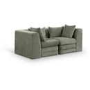  Manufacturer Color_Green -- Stellar 76" Green Chenille Fabric Upholstered 2 pc Modular Loveseat IMAGE 1