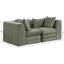  Manufacturer Color_Green -- Stellar 76" Green Chenille Fabric Upholstered 2 pc Modular Loveseat IMAGE 8