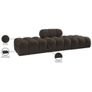  Manufacturer Color_Brown -- Ames 102" Brown Boucle Fabric Upholstered 3 pc Modular Sofa IMAGE 10