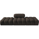  Manufacturer Color_Brown -- Ames 102" Brown Boucle Fabric Upholstered 3 pc Modular Sofa IMAGE 3