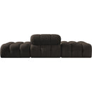  Manufacturer Color_Brown -- Ames 102" Brown Boucle Fabric Upholstered 3 pc Modular Sofa IMAGE 4
