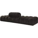  Meridian Ames 102" Brown Boucle Fabric Upholstered 3 pc Modular Sofa IMAGE 6