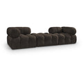  Manufacturer Color_Brown -- Ames 102" Brown Boucle Fabric Upholstered 3 pc Modular Sofa IMAGE 1
