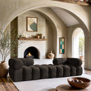  Manufacturer Color_Brown -- Ames 102" Brown Boucle Fabric Upholstered 3 pc Modular Sofa IMAGE 2