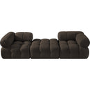  Manufacturer Color_Brown -- Ames 102" Brown Boucle Fabric Upholstered 3 pc Modular Sofa IMAGE 3