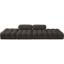  Manufacturer Color_Brown -- Ames 136" Brown Boucle Fabric Upholstered 4 pc Modular Sofa IMAGE 3