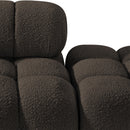  Manufacturer Color_Brown -- Ames 136" Brown Boucle Fabric Upholstered 4 pc Modular Sofa IMAGE 7