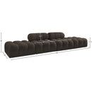  Manufacturer Color_Brown -- Ames 136" Brown Boucle Fabric Upholstered 4 pc Modular Sofa IMAGE 9