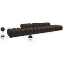  Manufacturer Color_Brown -- Ames 170" Brown Boucle Fabric Upholstered 5 pc Modular Sofa IMAGE 10