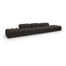  Meridian Ames 170" Brown Boucle Fabric Upholstered 5 pc Modular Sofa IMAGE 1