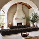  Manufacturer Color_Brown -- Ames 170" Brown Boucle Fabric Upholstered 5 pc Modular Sofa IMAGE 2