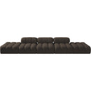 Manufacturer Color_Brown -- Ames 170" Brown Boucle Fabric Upholstered 5 pc Modular Sofa IMAGE 3