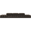  Manufacturer Color_Brown -- Ames 170" Brown Boucle Fabric Upholstered 5 pc Modular Sofa IMAGE 4