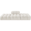  Manufacturer Color_Cream -- Ames 102" Cream Boucle Fabric Upholstered 3 pc Modular Sofa IMAGE 3