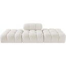 Meridian Ames 102" Cream Boucle Fabric Upholstered 3 pc Modular Sofa IMAGE 3