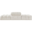  Manufacturer Color_Cream -- Ames 102" Cream Boucle Fabric Upholstered 3 pc Modular Sofa IMAGE 4