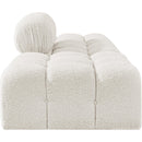  Manufacturer Color_Cream -- Ames 102" Cream Boucle Fabric Upholstered 3 pc Modular Sofa IMAGE 5