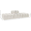  Manufacturer Color_Cream -- Ames 102" Cream Boucle Fabric Upholstered 3 pc Modular Sofa IMAGE 9