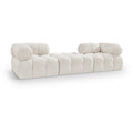  Manufacturer Color_Cream -- Ames 102" Cream Boucle Fabric Upholstered 3 pc Modular Sofa IMAGE 1