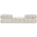  Manufacturer Color_Cream -- Ames 102" Cream Boucle Fabric Upholstered 3 pc Modular Sofa IMAGE 4