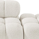  Meridian Ames 102" Cream Boucle Fabric Upholstered 3 pc Modular Sofa IMAGE 7