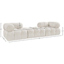  Manufacturer Color_Cream -- Ames 102" Cream Boucle Fabric Upholstered 3 pc Modular Sofa IMAGE 9