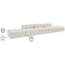  Manufacturer Color_Cream -- Ames 170" Cream Boucle Fabric Upholstered 5 pc Modular Sofa IMAGE 10