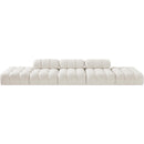  Meridian Ames 170" Cream Boucle Fabric Upholstered 5 pc Modular Sofa IMAGE 3