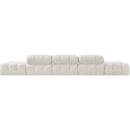  Manufacturer Color_Cream -- Ames 170" Cream Boucle Fabric Upholstered 5 pc Modular Sofa IMAGE 4