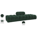  Manufacturer Color_Green -- Ames 102" Green Boucle Fabric Upholstered 3 pc Modular Sofa IMAGE 10