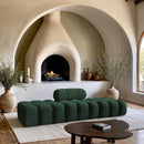  Manufacturer Color_Green -- Ames 102" Green Boucle Fabric Upholstered 3 pc Modular Sofa IMAGE 2