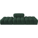  Manufacturer Color_Green -- Ames 102" Green Boucle Fabric Upholstered 3 pc Modular Sofa IMAGE 3