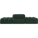  Manufacturer Color_Green -- Ames 102" Green Boucle Fabric Upholstered 3 pc Modular Sofa IMAGE 4