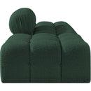  Manufacturer Color_Green -- Ames 102" Green Boucle Fabric Upholstered 3 pc Modular Sofa IMAGE 5