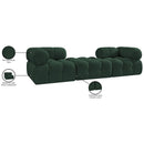  Manufacturer Color_Green -- Ames 102" Green Boucle Fabric Upholstered 3 pc Modular Sofa IMAGE 10