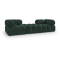  Manufacturer Color_Green -- Ames 102" Green Boucle Fabric Upholstered 3 pc Modular Sofa IMAGE 1