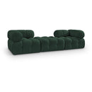  Manufacturer Color_Green -- Ames 102" Green Boucle Fabric Upholstered 3 pc Modular Sofa IMAGE 1