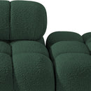  Meridian Ames 102" Green Boucle Fabric Upholstered 3 pc Modular Sofa IMAGE 7