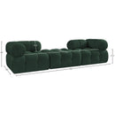  Manufacturer Color_Green -- Ames 102" Green Boucle Fabric Upholstered 3 pc Modular Sofa IMAGE 9