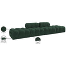  Manufacturer Color_Green -- Ames 136" Green Boucle Fabric Upholstered 4 pc Modular Sofa IMAGE 10