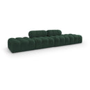  Manufacturer Color_Green -- Ames 136" Green Boucle Fabric Upholstered 4 pc Modular Sofa IMAGE 1
