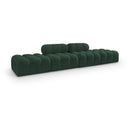  Meridian Ames 136" Green Boucle Fabric Upholstered 4 pc Modular Sofa IMAGE 1