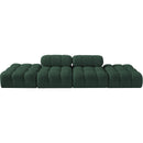  Meridian Ames 136" Green Boucle Fabric Upholstered 4 pc Modular Sofa IMAGE 3