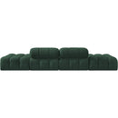 Manufacturer Color_Green -- Ames 136" Green Boucle Fabric Upholstered 4 pc Modular Sofa IMAGE 4