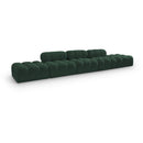  Manufacturer Color_Green -- Ames 170" Green Boucle Fabric Upholstered 5 pc Modular Sofa IMAGE 1